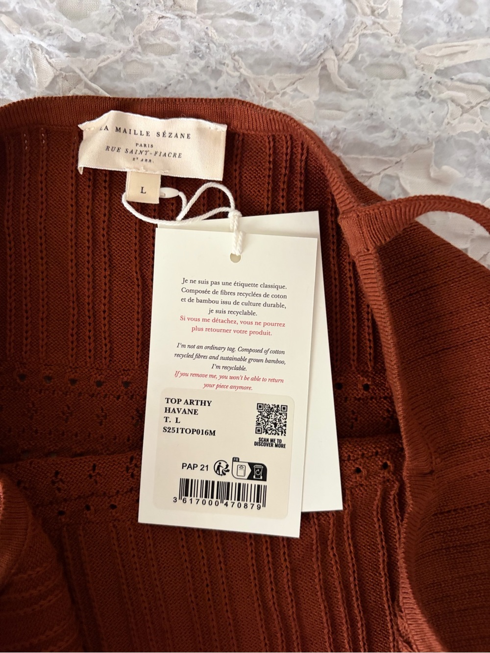 NWT Havana Arthy Top Size L - Picture 2 of 3